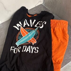 Garanimals Black and Orange Kids Matching Set